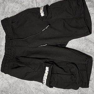 Raw gear shorts 6 pockets black medium draw string